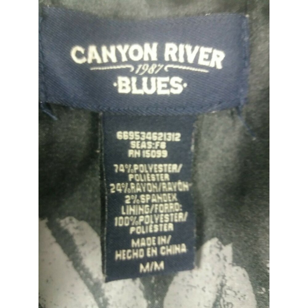 Canyon River Blues Black Blazer Jacket Sz Medium Pinstripe - Picture 9 of 10